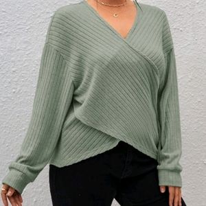 FINAL SALE $5**NEW** EMERY ROSE Plus Crossover Drop Shoulder Tee